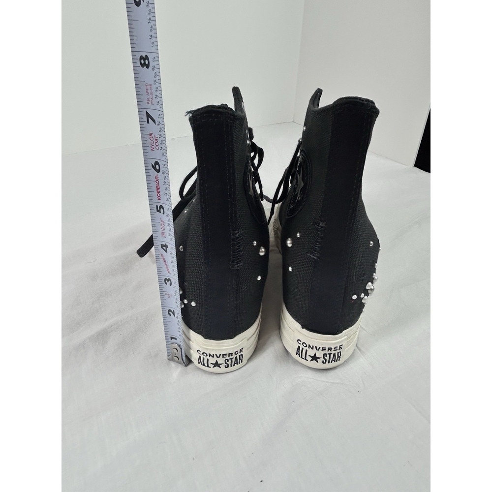 Converse Chuck Taylor All Star Wedge Platform High Pearls & Studs A12514C Sz 8.5 - Picture 3 of 12